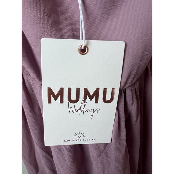 Show Me Your Mumu June Maxi Bridesmaid Formal Dress Antique Rose Chiffon NWT XXS - Picture 6 of 8